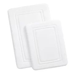 Truly Calm HeiQ AntiMicrobial Memory Foam Bath Rugs- Set of 2