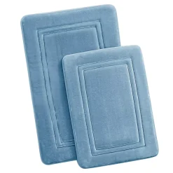 Truly Calm HeiQ AntiMicrobial Memory Foam Bath Rugs- Set of 2