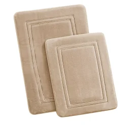 Truly Calm HeiQ AntiMicrobial Memory Foam Bath Rugs- Set of 2