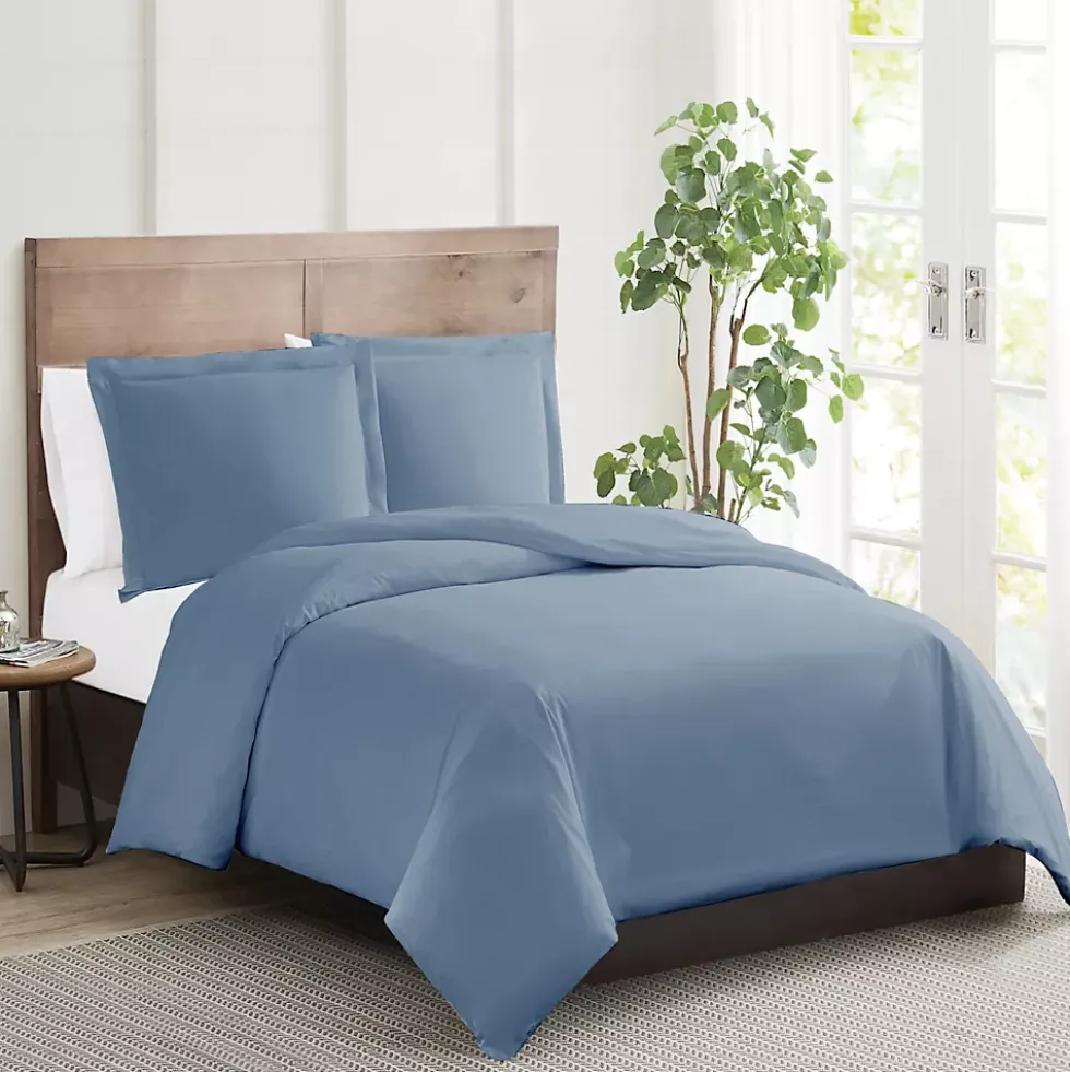 Truly Calm Silver Cool Cotton Duvet Cover Set
