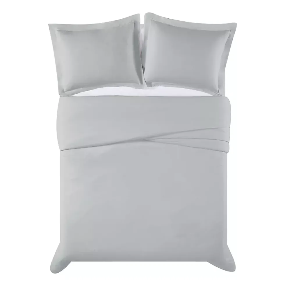 Truly Calm Silver Cool Cotton Duvet Cover Set