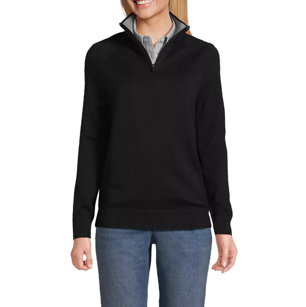 Unisex Big Cotton Modal Quarter Zip Sweater
