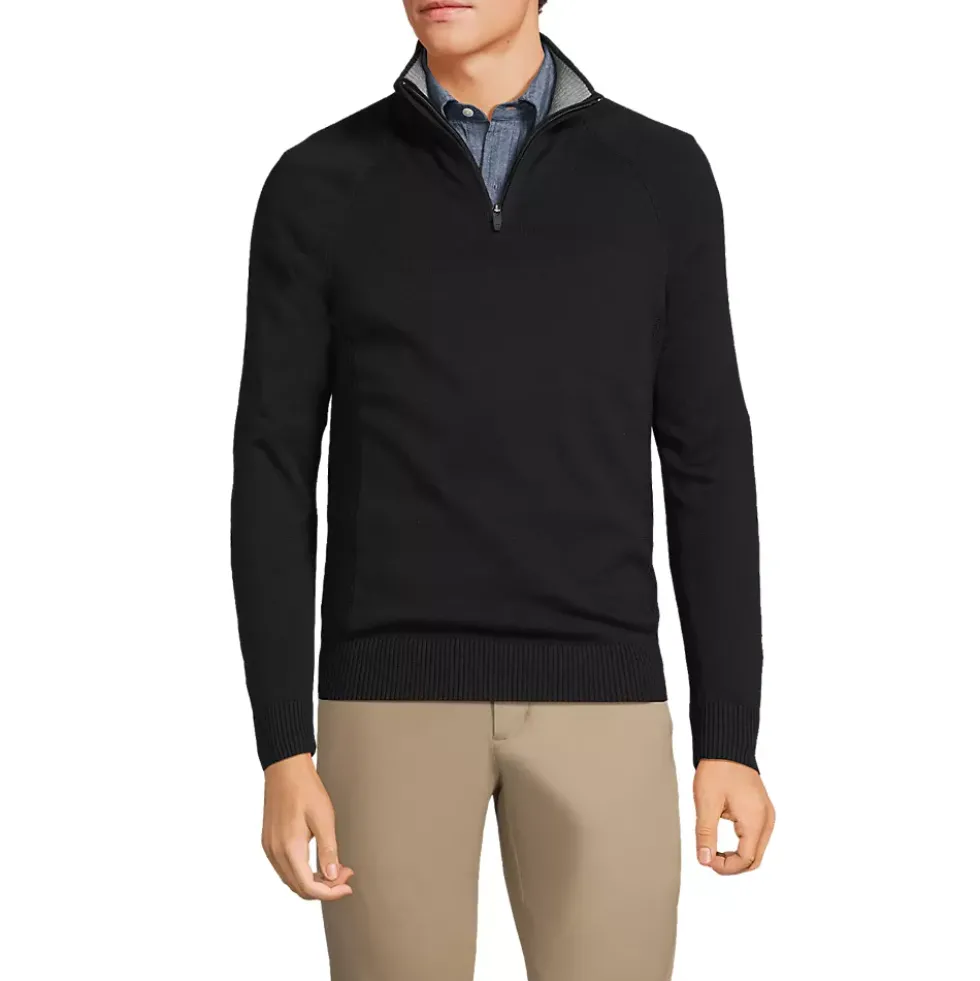 Unisex Big Cotton Modal Quarter Zip Sweater