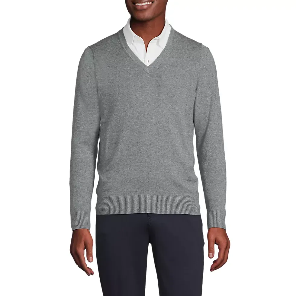 Unisex Cotton Modal Vneck Pullover Sweater