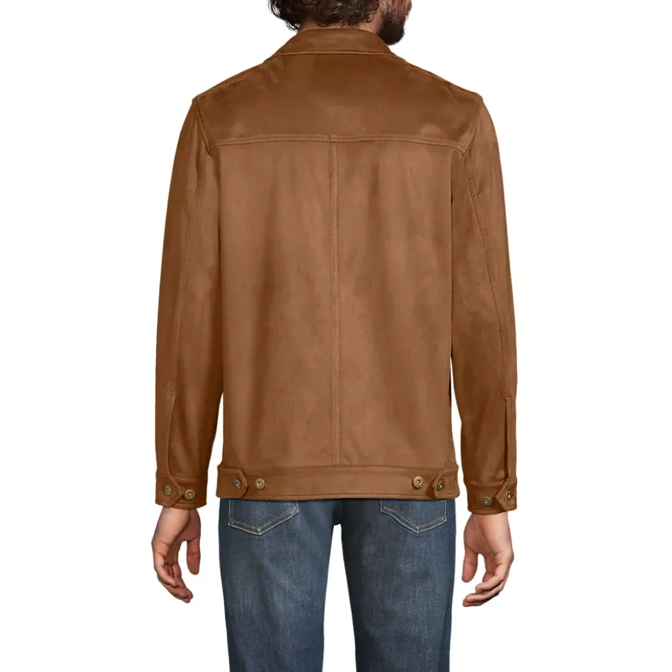 Unisex Faux Suede Trucker Jacket