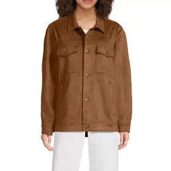 Unisex Faux Suede Trucker Jacket