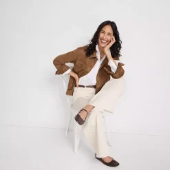Unisex Faux Suede Trucker Jacket