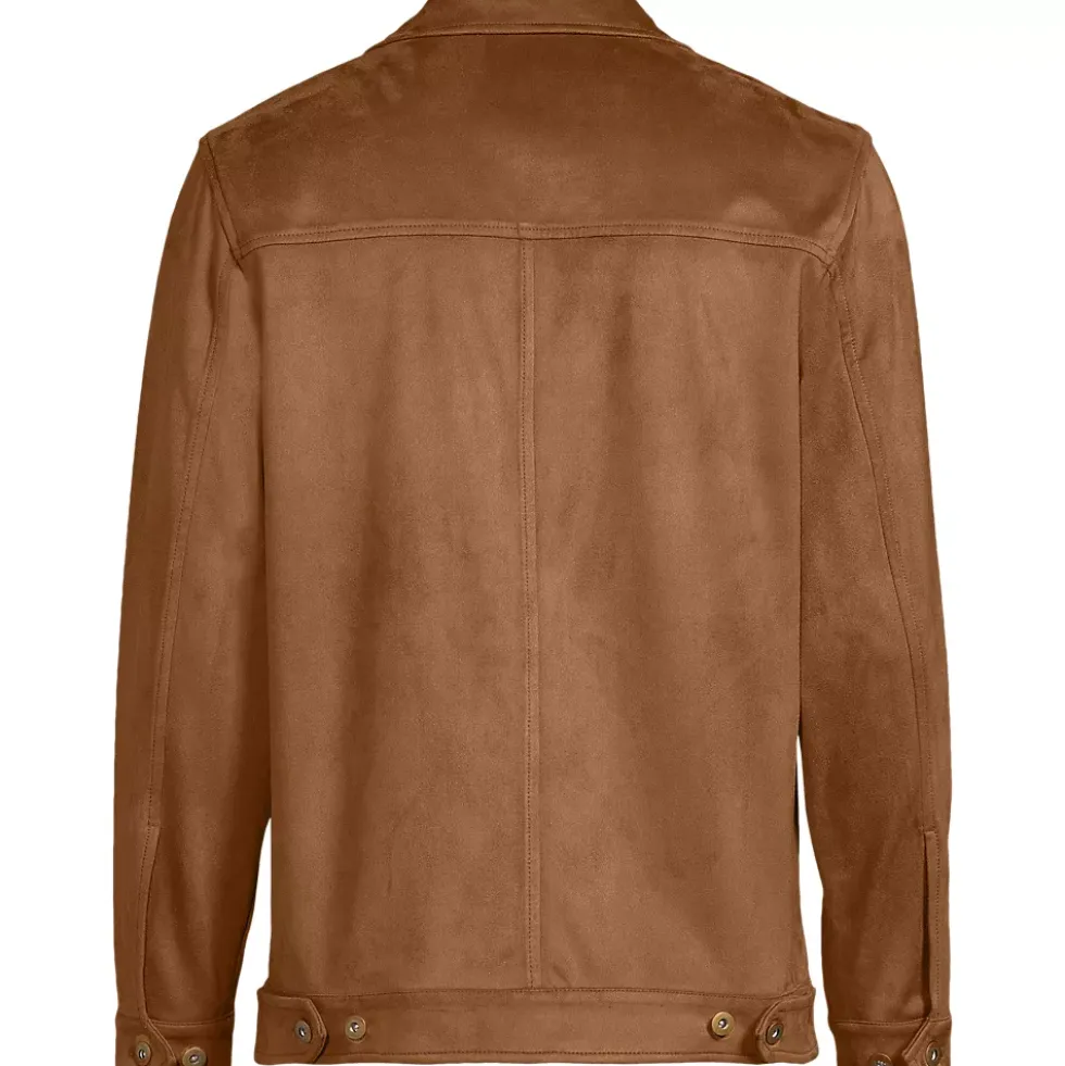 Unisex Faux Suede Trucker Jacket