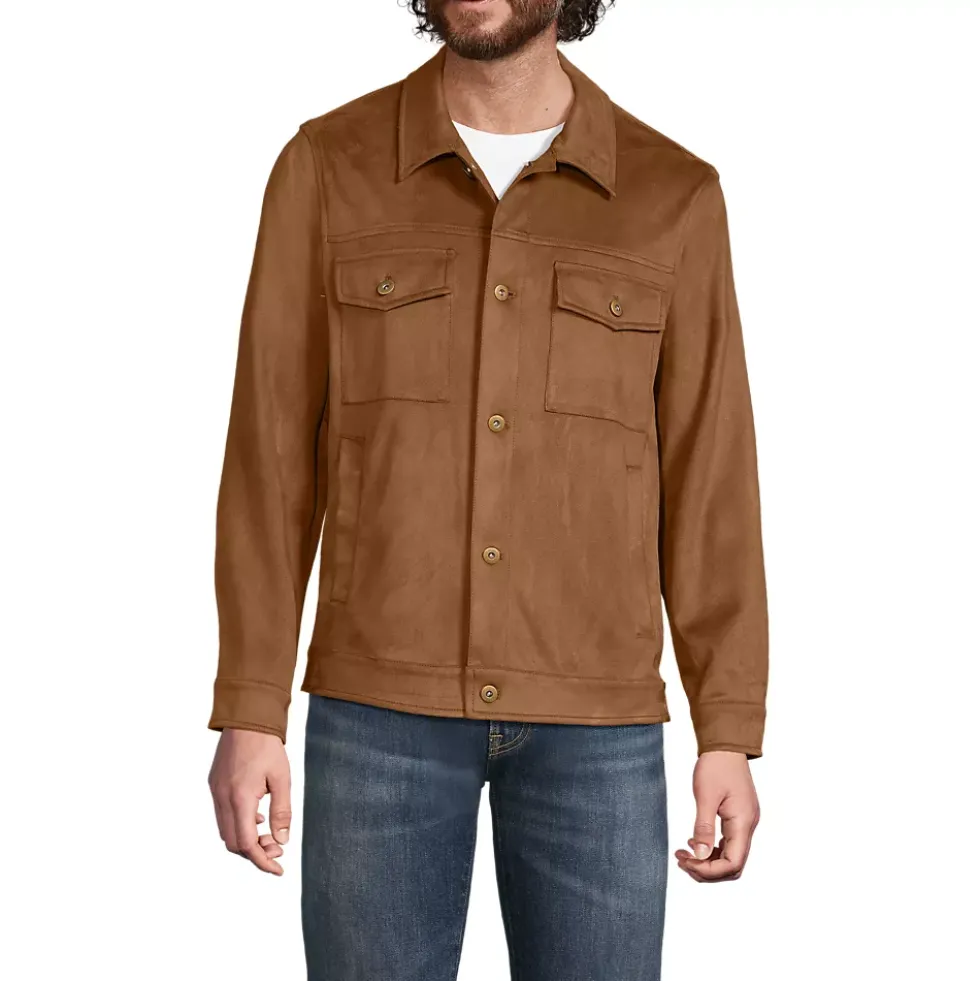 Unisex Faux Suede Trucker Jacket