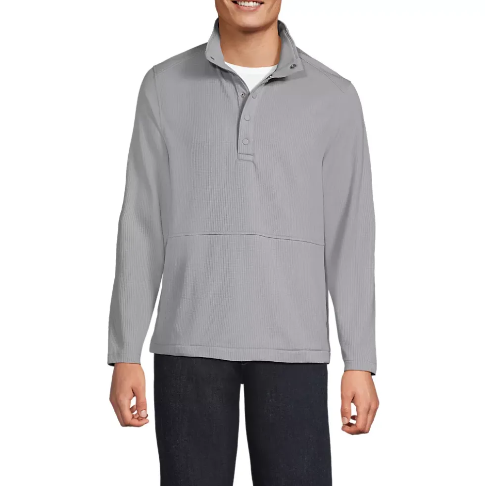 Unisex Grid Tech Snapneck Pullover Shirt