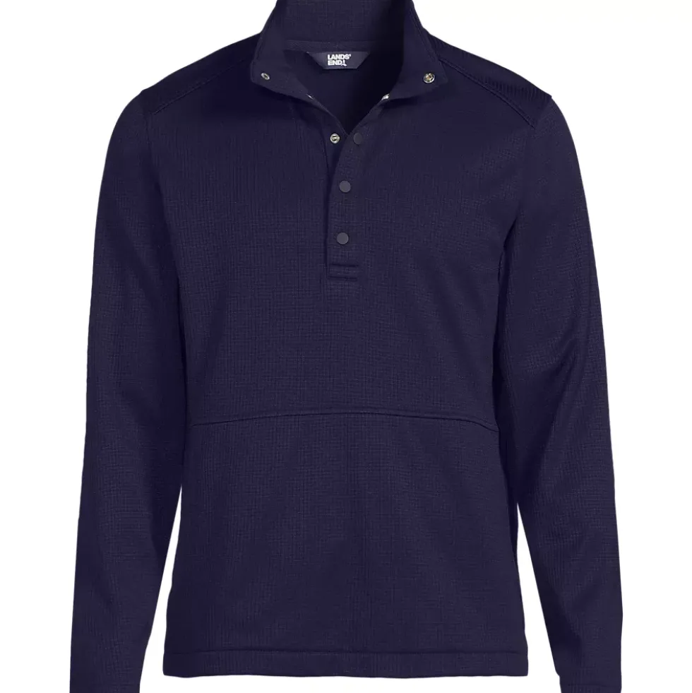 Unisex Grid Tech Snapneck Pullover Shirt