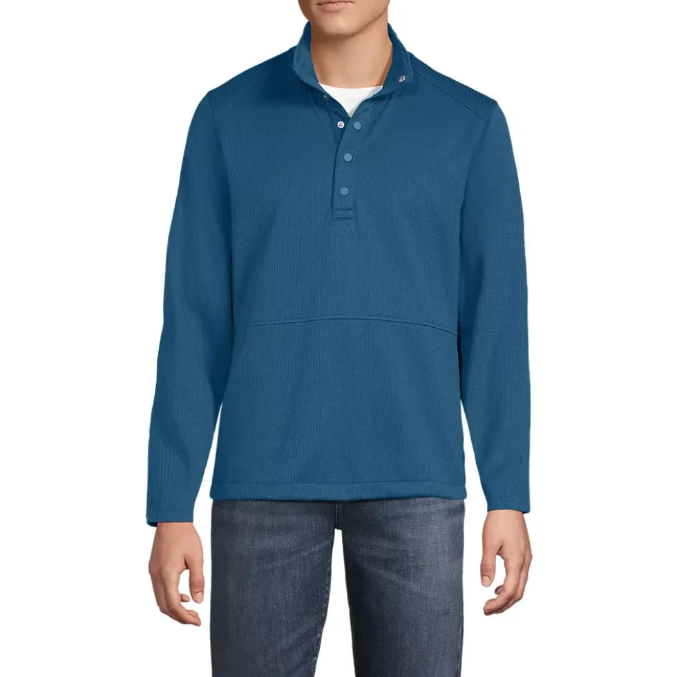 Unisex Grid Tech Snapneck Pullover Shirt