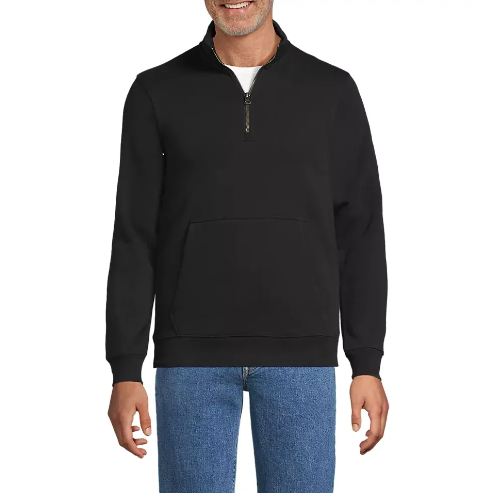 Unisex Long Sleeve Quarter Zip Mock Neck Sweatshirt