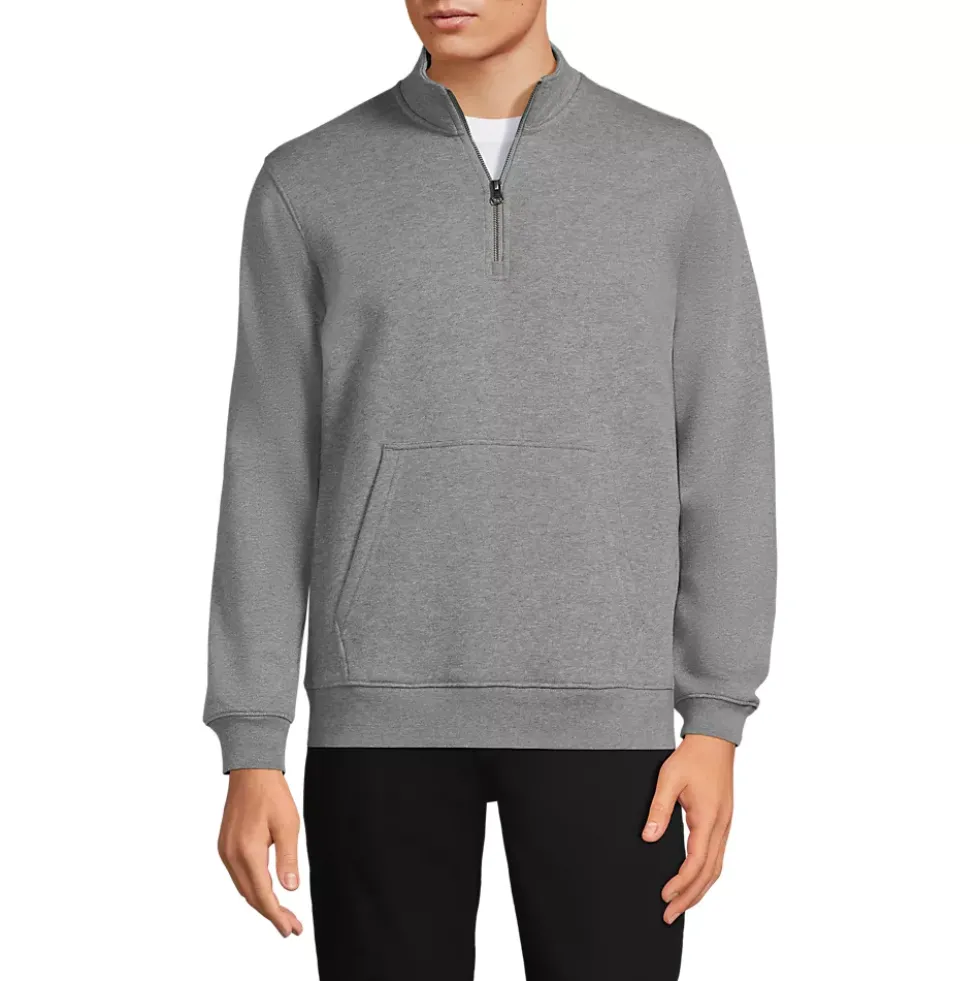 Unisex Long Sleeve Quarter Zip Mock Neck Sweatshirt