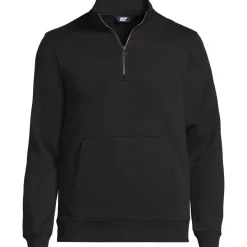 Unisex Long Sleeve Quarter Zip Mock Neck Sweatshirt