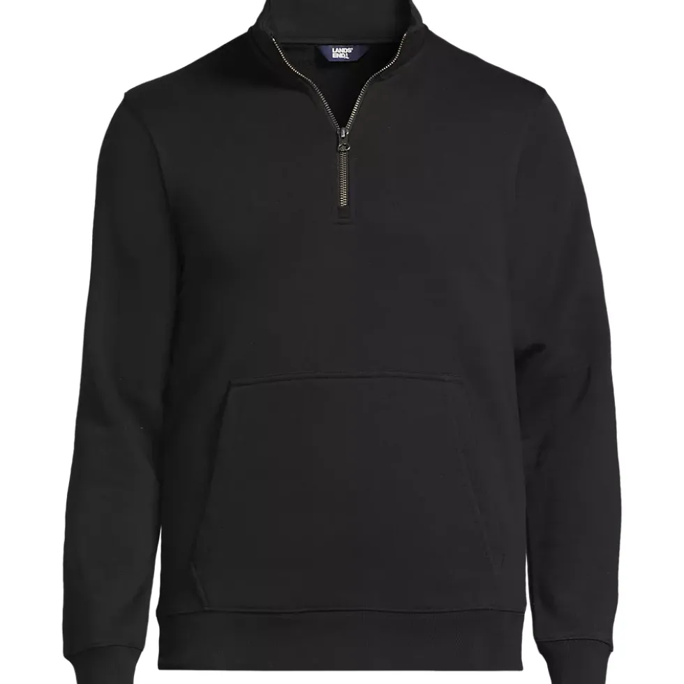 Unisex Long Sleeve Quarter Zip Mock Neck Sweatshirt