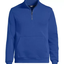 Unisex Long Sleeve Quarter Zip Mock Neck Sweatshirt