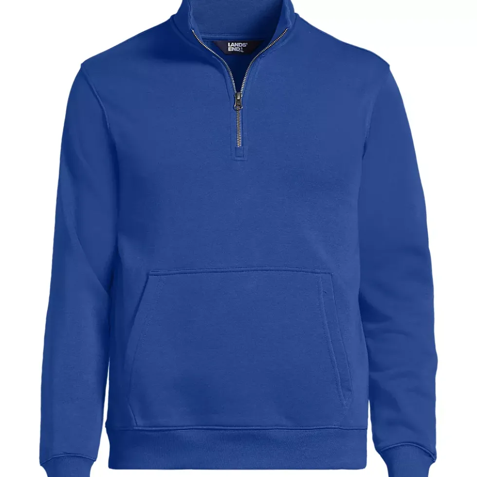 Unisex Long Sleeve Quarter Zip Mock Neck Sweatshirt