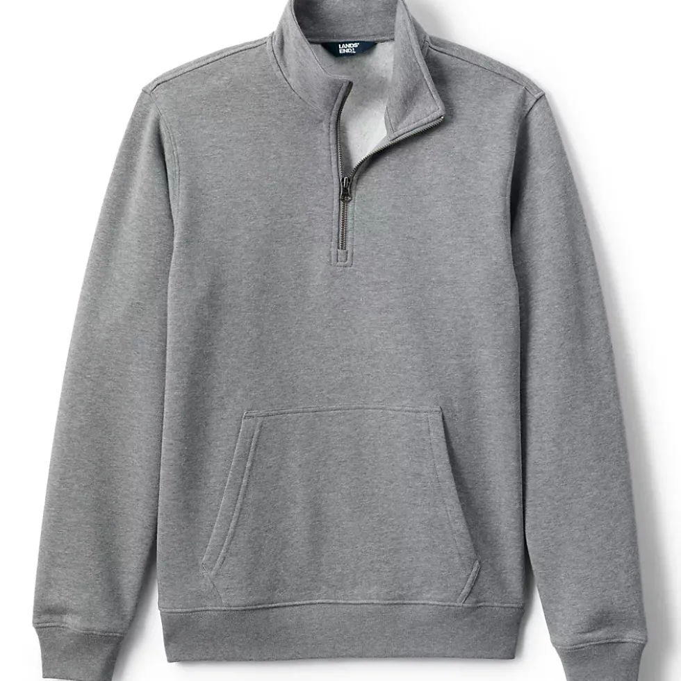 Unisex Long Sleeve Quarter Zip Mock Neck Sweatshirt