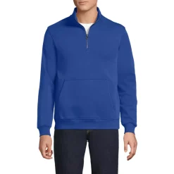 Unisex Long Sleeve Quarter Zip Mock Neck Sweatshirt