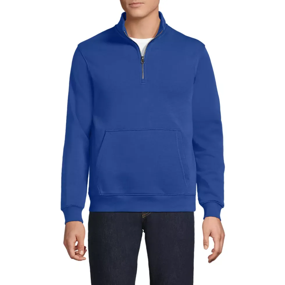 Unisex Long Sleeve Quarter Zip Mock Neck Sweatshirt