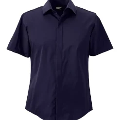 Unisex Performance French Placket Short Sleeve Shirt