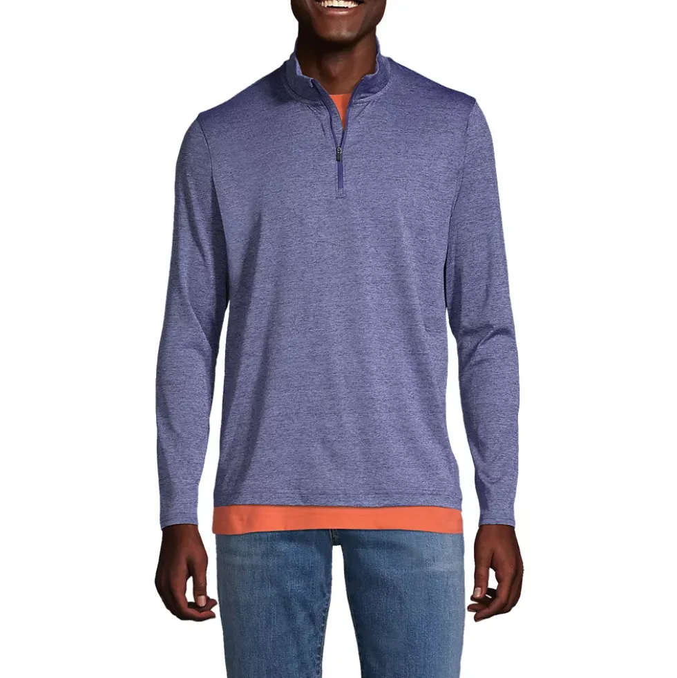 Unisex Rapid Dry Space Dye Quarter Zip Pullover Shirt