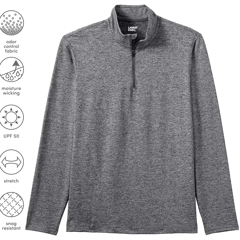 Unisex Rapid Dry Space Dye Quarter Zip Pullover Shirt