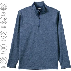 Unisex Rapid Dry Space Dye Quarter Zip Pullover Shirt