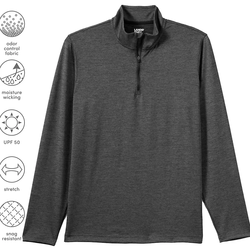 Unisex Rapid Dry Space Dye Quarter Zip Pullover Shirt