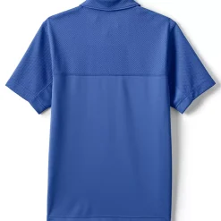 Unisex Short Sleeve Quarter Zip Textured Polo Shirt