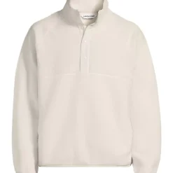 Unisex Snap Neck Fleece Pullover