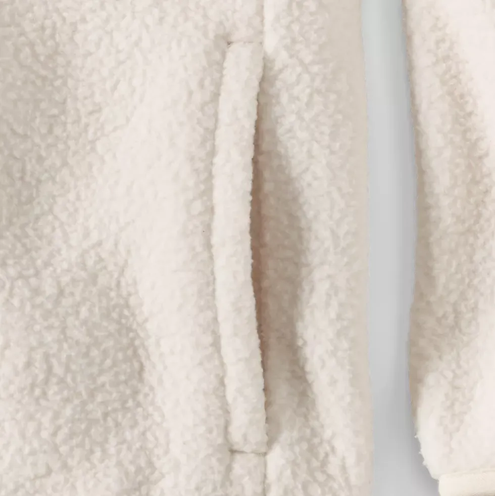 Unisex Snap Neck Fleece Pullover