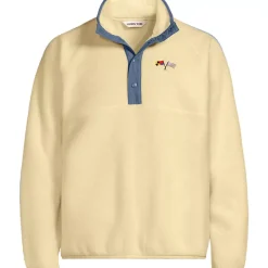 Unisex Snap Neck Fleece Pullover