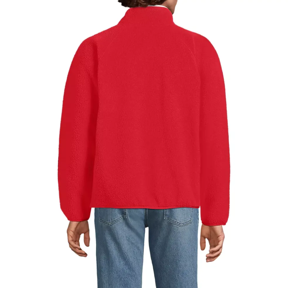 Unisex Snap Neck Fleece Pullover