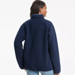 Unisex Snap Neck Fleece Pullover