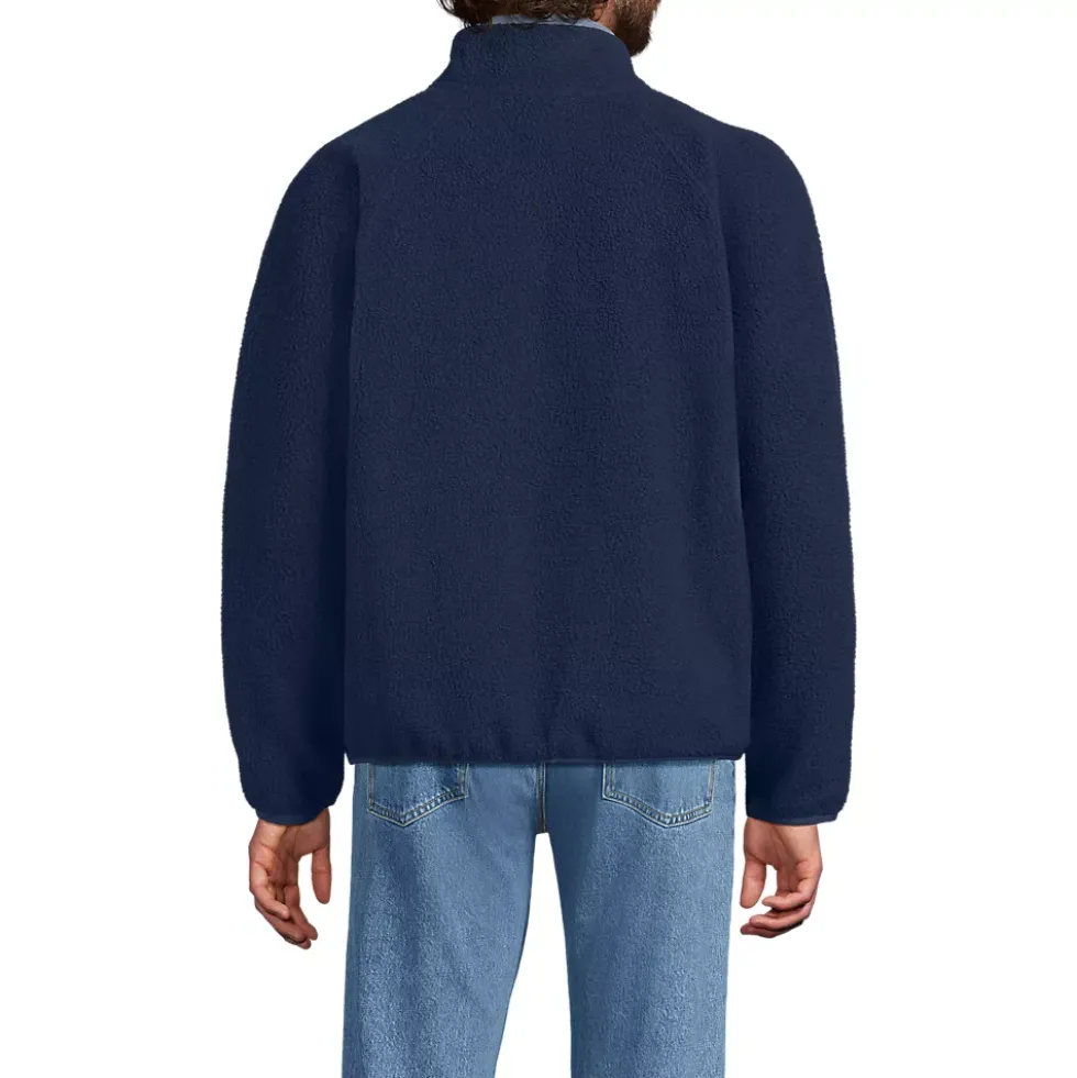 Unisex Snap Neck Fleece Pullover