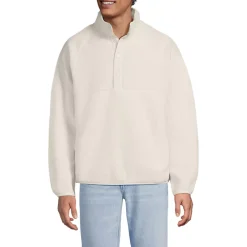 Unisex Snap Neck Fleece Pullover