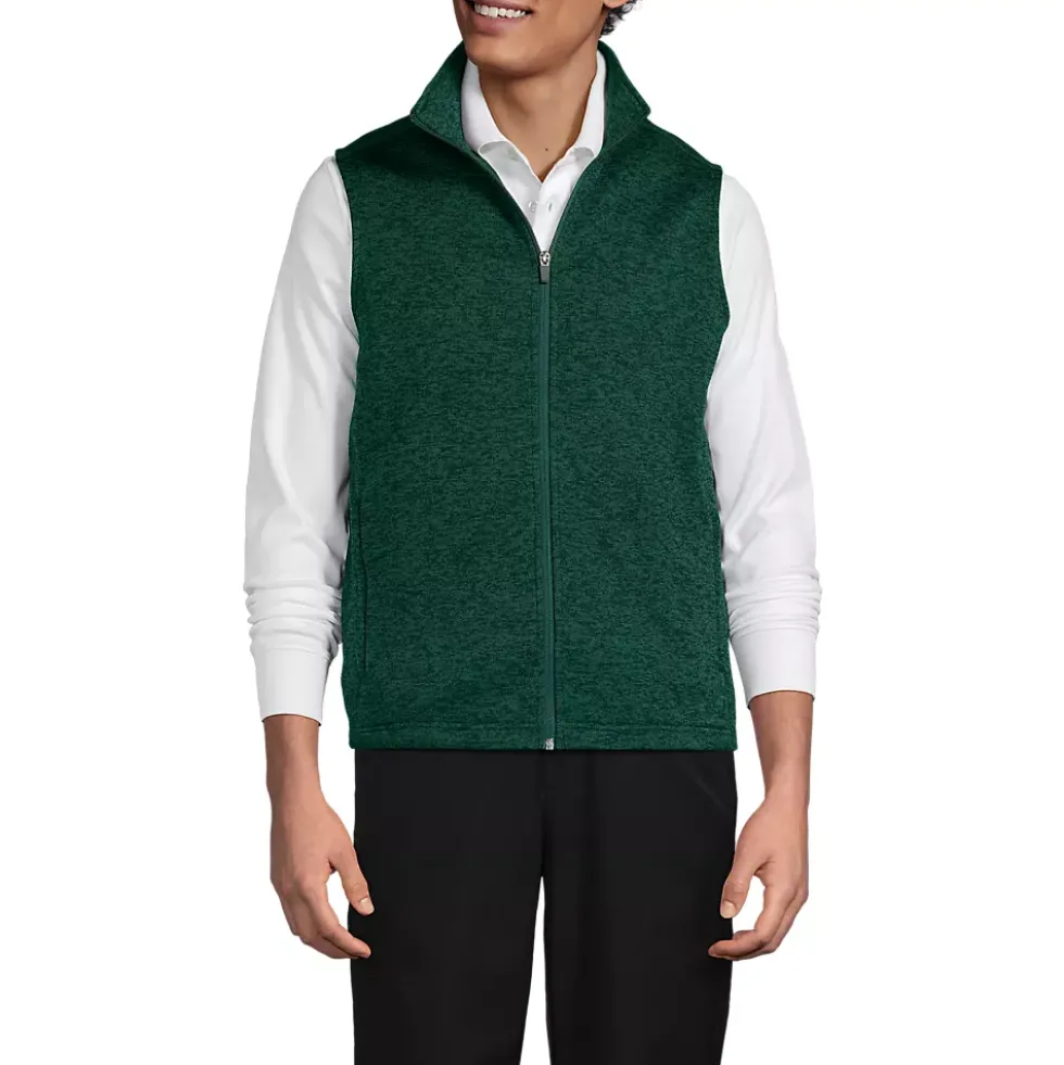 Unisex Sweater Fleece Zip Front Vest