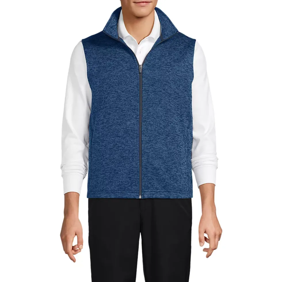 Unisex Sweater Fleece Zip Front Vest
