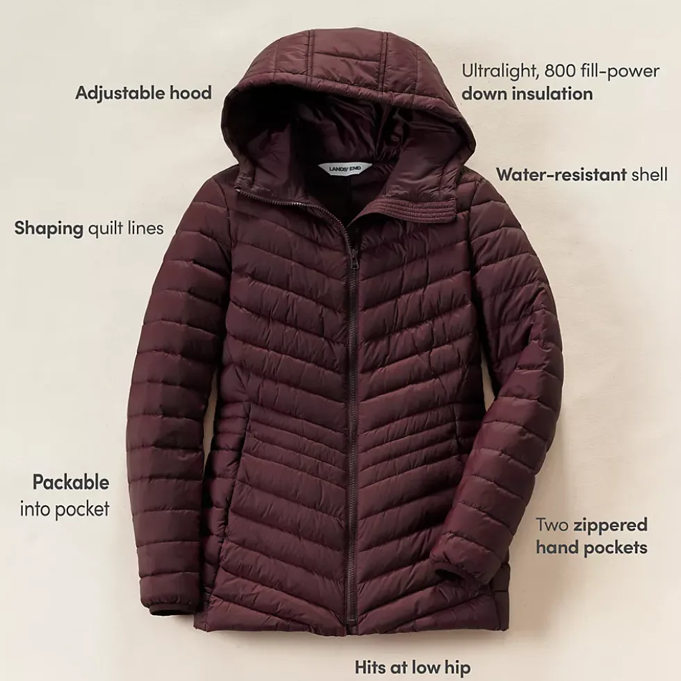 Wanderweight Packable Down Long Jacket