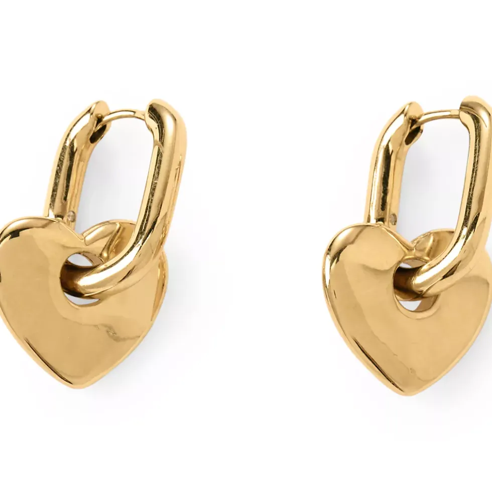 Water-Resistant Heart Hoop Earrings