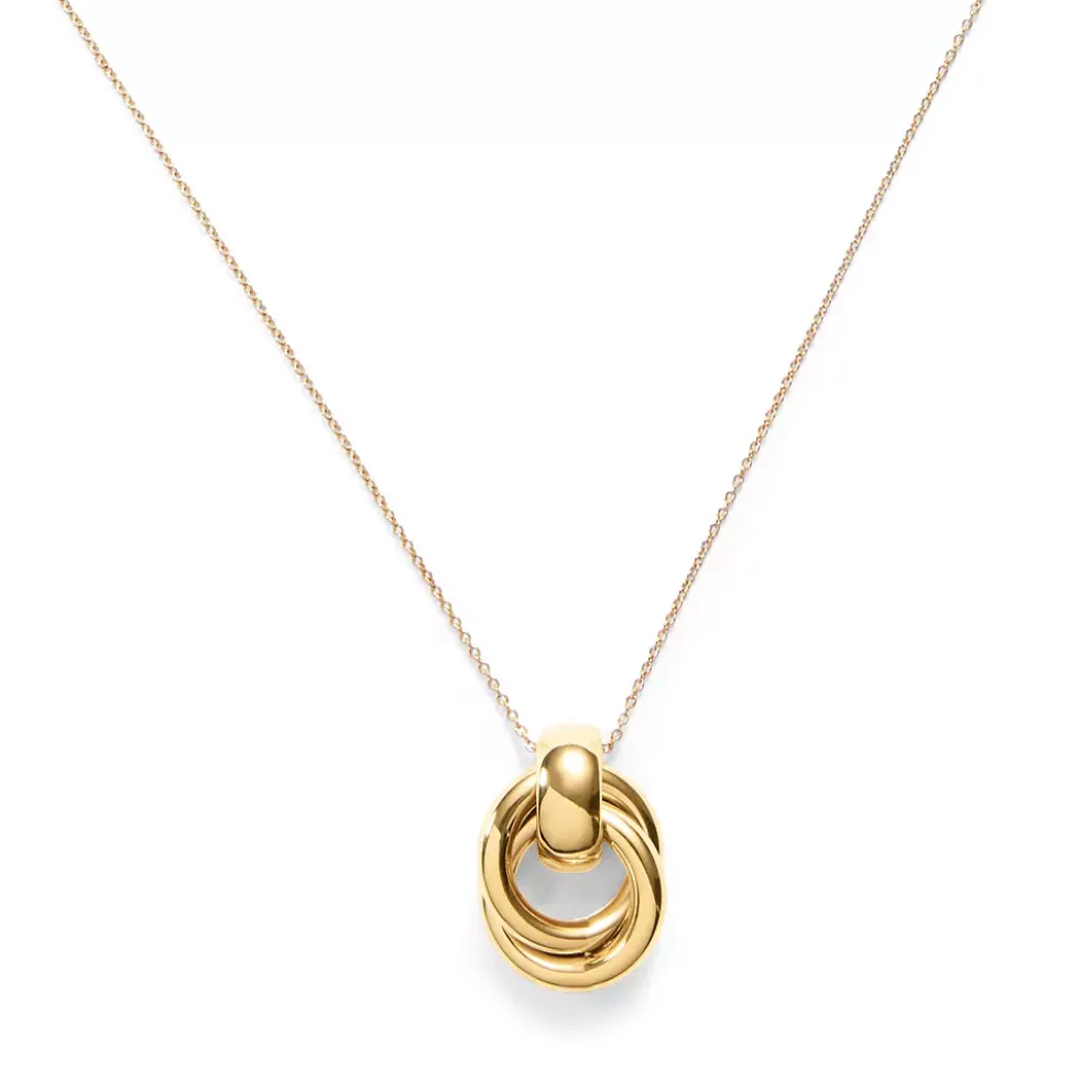 Water-Resistant Long Knot Pendant Necklace