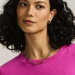 Water-Resistant Mixed Metal Short Link Necklace