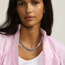Water-Resistant Short Wide Layering Necklace