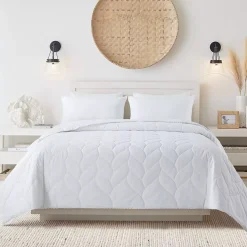 Waverly Antimicrobial Cotton White Duck Down and Feather Bed Blanket