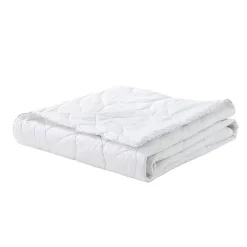 Waverly Antimicrobial Cotton White Duck Down and Feather Bed Blanket