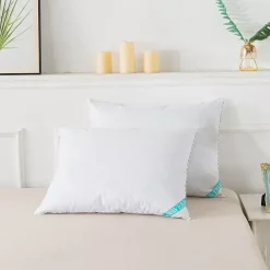 Waverly 300 Thread Count Cotton White Duck Down and Feather Bed Pillow