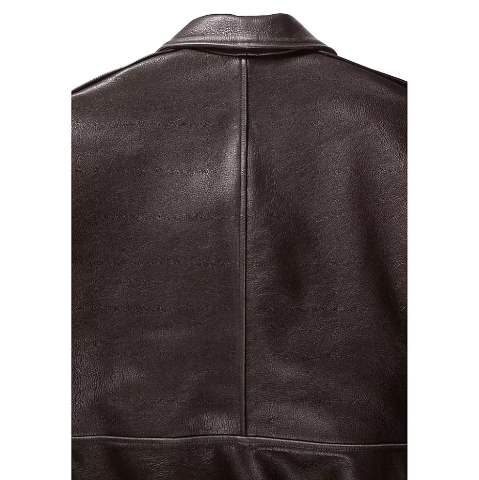 Willis and Geiger Leather Bomber Jacket