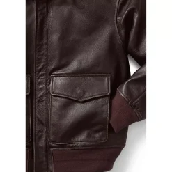 Willis and Geiger Leather Bomber Jacket